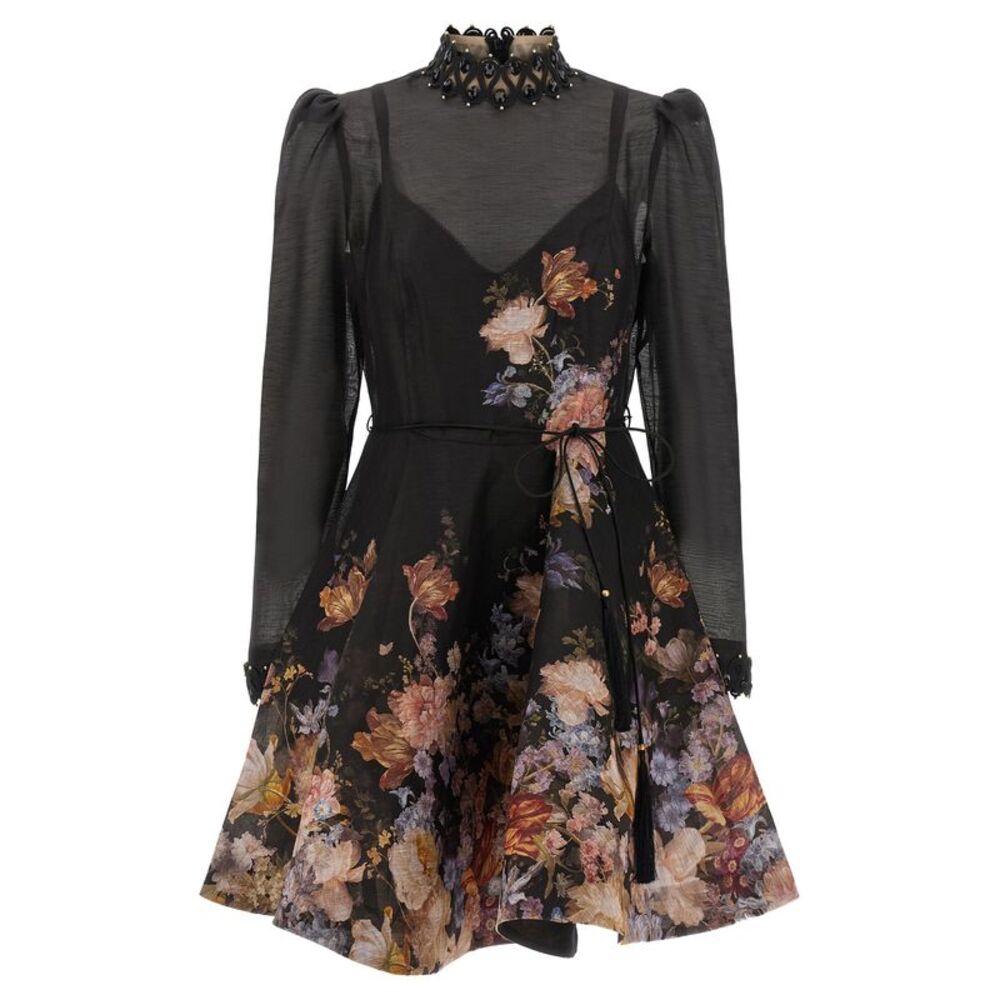 Zimmermann Multicolor Linen Short Women's Dress